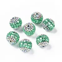 Polymer Clay Rhinestone Beads