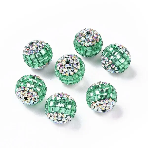 Polymer Clay Rhinestone Beads