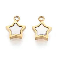 Natural White Shell Star Charms