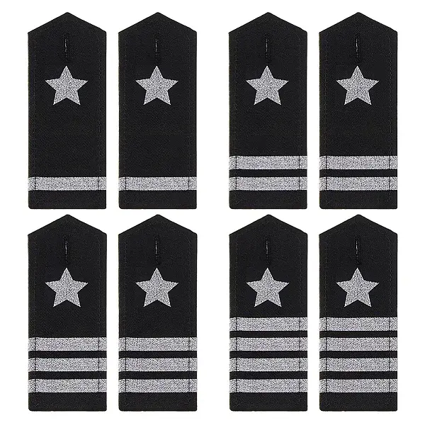 4 Pairs 4 Styles Polyester Epaulettes