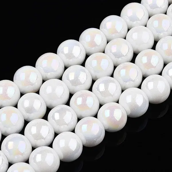Electroplate Opaque Glass Beads Strands