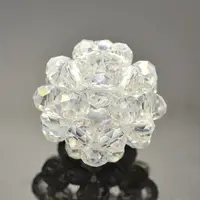 Transparent Glass Crystal Round Woven Beads