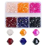 600Pcs 6 Styles Electroplate Glass Bead Strands