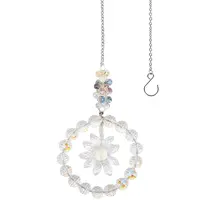 1Pc Flower Glass Car Hanging Decoration