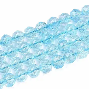 Crackle Transparent Glass Beads Strands
