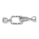 Rectangle Brass Micro Pave Clear Cubic Zirconia Fold Over Clasps