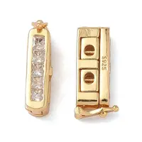 925 Sterling Silver Cubic Zirconia Twister Clasps