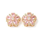 Brass Micro Pave Cubic Zirconia Beads