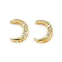 Brass Clear Cubic Zirconia Beads