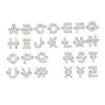26Pcs 26 Styles Brass Micro Pave Clear Cubic Zirconia Connector Charms