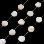 Handmade 304 Stainless Steel Shell Flat Round Link Chains