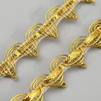 10 Yards Polyester Braided Metallic Lace Trim