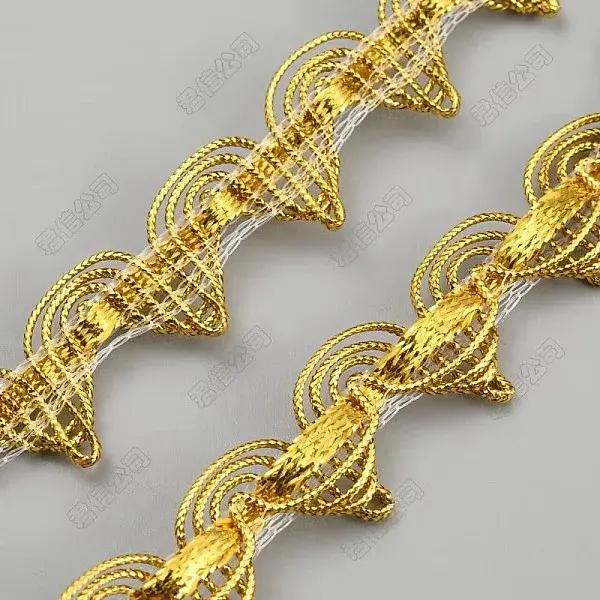 10 Yards Polyester Braided Metallic Lace Trim