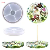 Flat Round Food Grade Silicone Incense Holder Molds