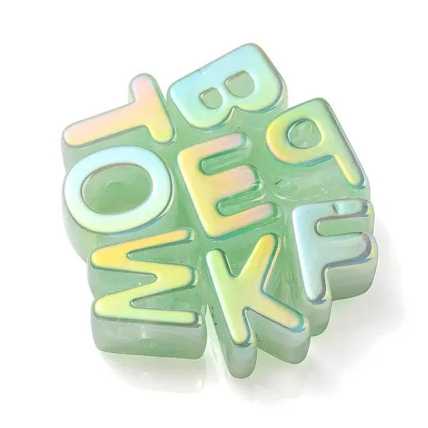 Opaque Rainbow Iridescent Acrylic Beads