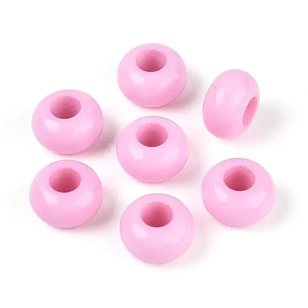 Opaque Acrylic European Large Hole Beads