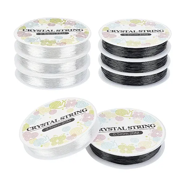 8 Rolls 2 Colors Elastic Crystal Thread