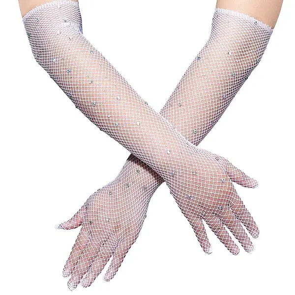 Polyester Mesh Long Gloves