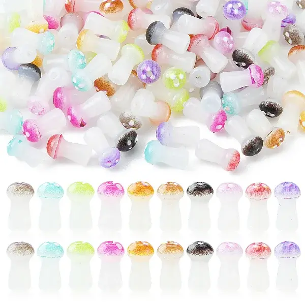 100Pcs Opaque Glass Beads