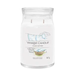 YANKEE CANDLE Vonná svíčka Clean Cotton Signature 567 g