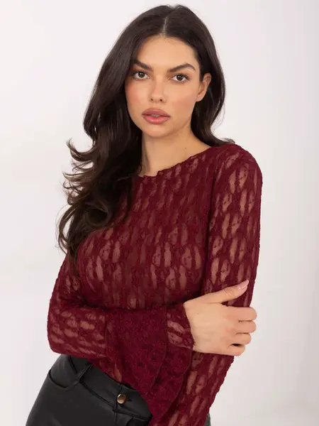 Krajková bordó halenka