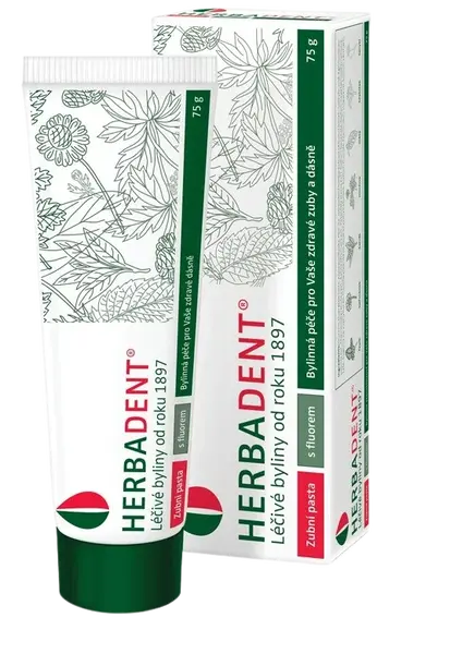 HERBADENT Bylinná Zubná pasta s fluórom 75 g
