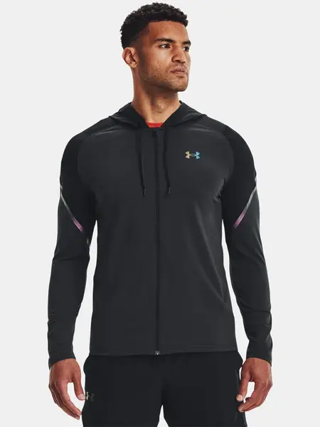 Under Armour Tričko UA Rush FZ Hoodie-BLK - Pánské