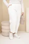 Kesi Plus Size volné kalhoty ecru