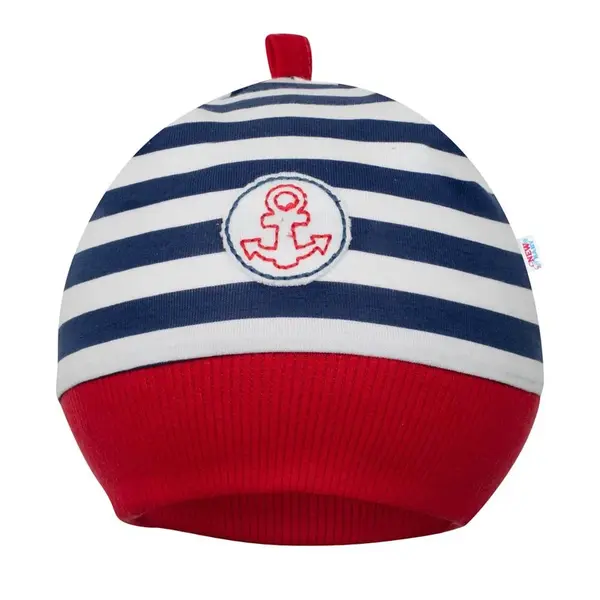 New Baby Kojenecká bavlněná čepička  Marine, vel. 74 (6-9m)