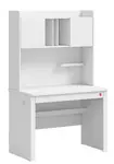 Písací stôl s nadstavcom so skrinkami a usb vendella - biela