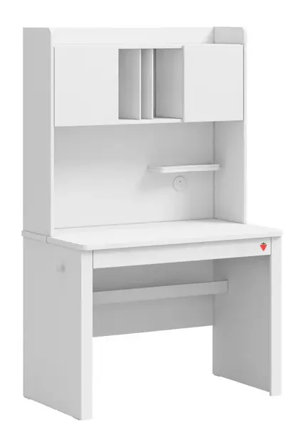 Psací stůl s nástavcem se skříňkami a usb vendella - bílá