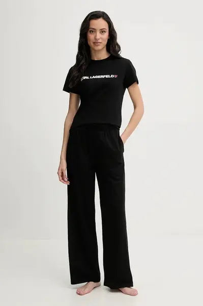 Bavlněné pyžamo Karl Lagerfeld IKON