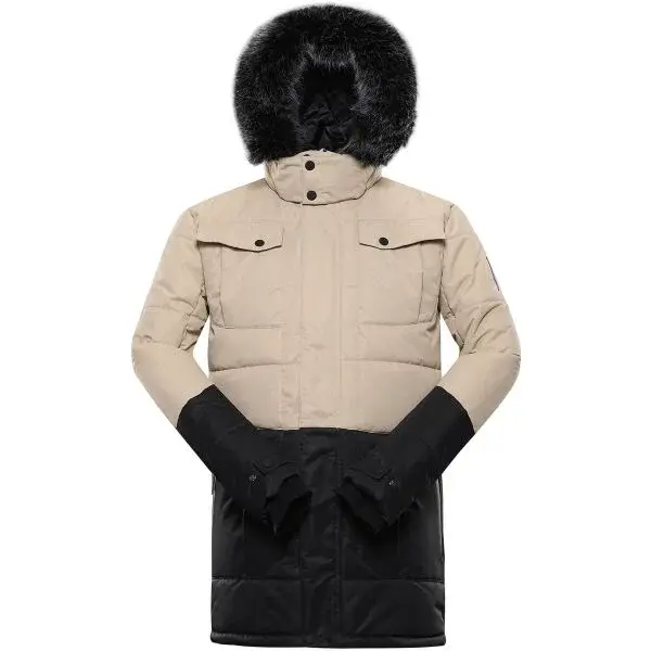 ALPINE PRO EGYP Pánská zimní bunda, béžová, velikost