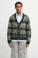 Kardigan s příměsí vlny Daily Paper Pattern Check