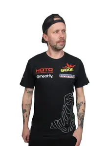 Meatfly pánské tričko Dakar Beduin Black | Černá | Velikost M | 100% bavlna