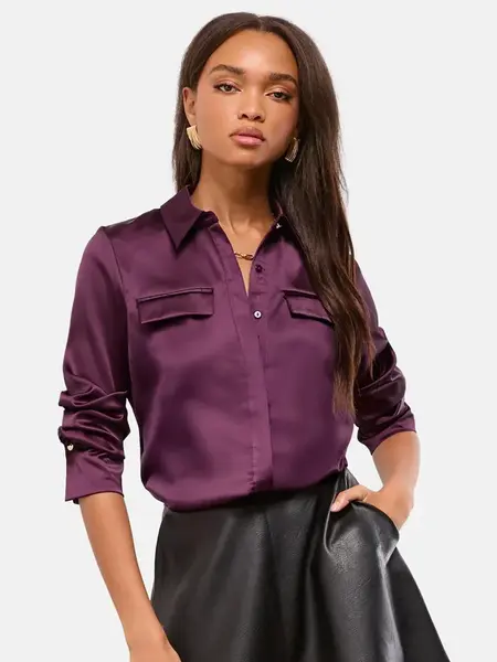 Lipsy Blúzka  tmavofialová