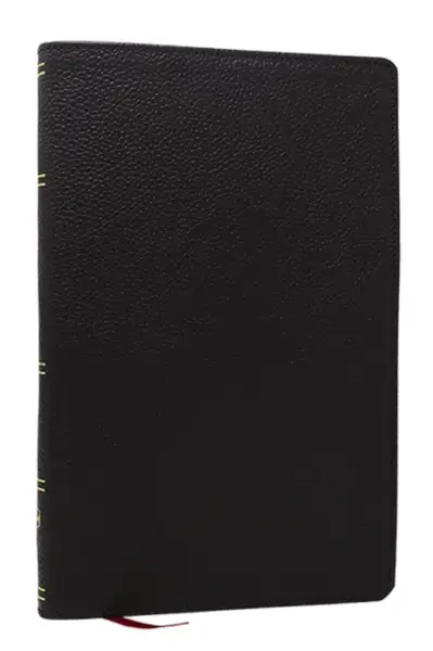 NKJV, Personal Size New Testament, Black Genuine Leather, Red Letter, Comfort Print - Thomas Nelson