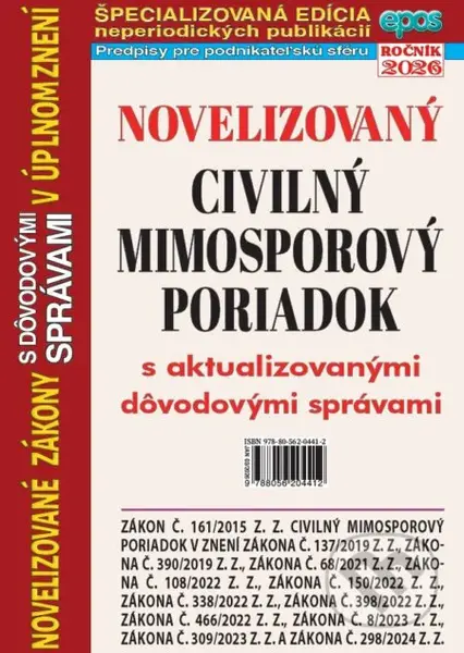 Novelizovaný Civilný mimosporový poriadok - kniha z kategorie Právo
