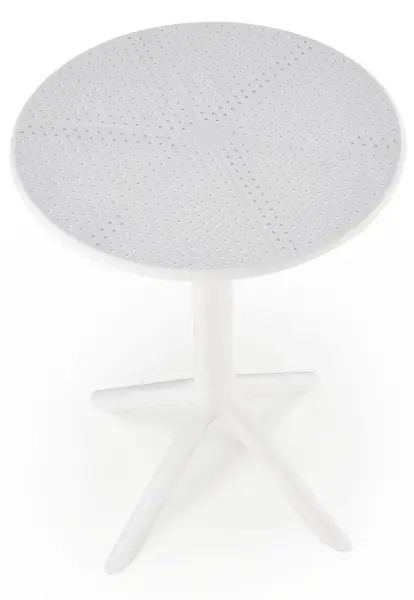 HALMAR Kulatý stůl CALVO bílý, plastový, průměr 60 cm