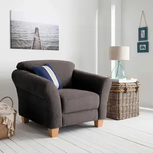 Sit & More KŘESLO, textil, tmavě hnědá