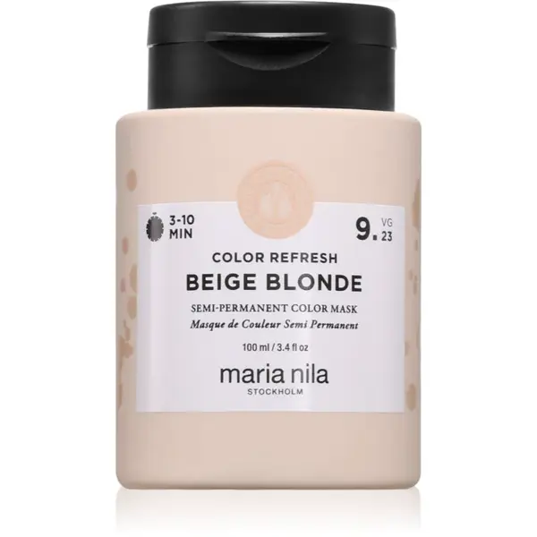 Maria Nila Colour Refresh jemná vyživující maska bez permanentních barevných pigmentů odstín Beige Blonde 9.23 100 ml