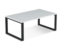 Konferenční stolek Fresco Barva desky: Bílá, Barva podstavy: Černá