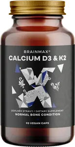 BRAINMAX Vápník s vitamínem D3 & K2 90 kapslí