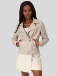 PERSO Woman's Women's short Ramones jacket made of eco-leather