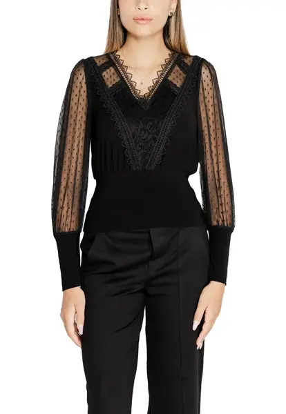 Černá halenka s krajkou Morgan De Toi