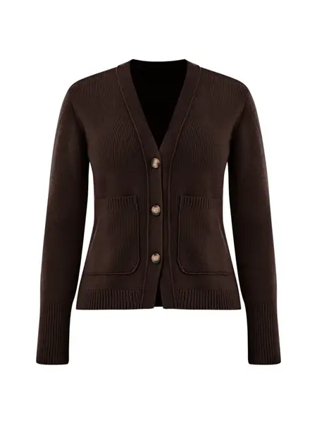Imily Bela Kardigán  tmavohnedá