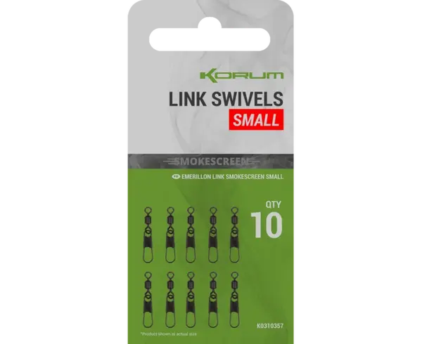 Korum karabinka smokescreen link swivels 10 ks - small