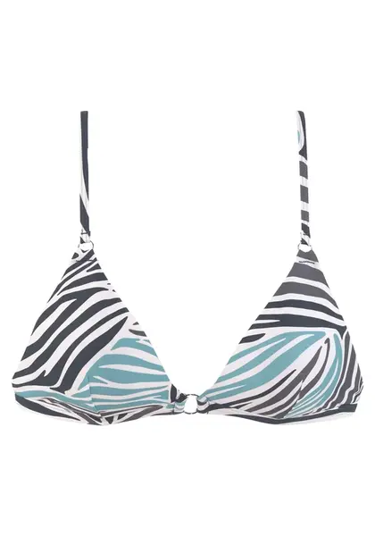 SUNSEEKER Bikinový top  svetlomodrá / čierna / biela