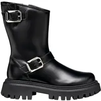 Geox J MAQUINNENS Dívčí zimní obuv, černá, velikost