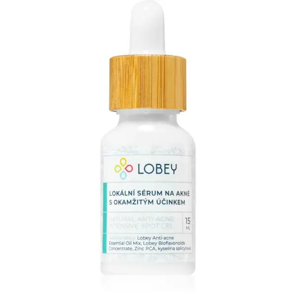 Lobey Skin Care Lokální sérum na akné s okamžitým účinkem lokální péče proti akné 15 ml